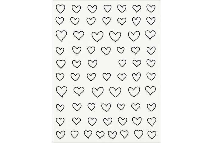 31 - Pegatinas de contorno de corazón