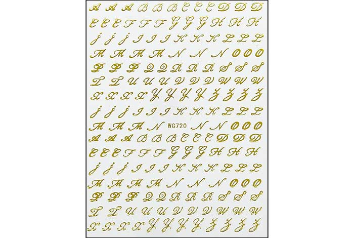 38 - Pegatinas de letras cursivas