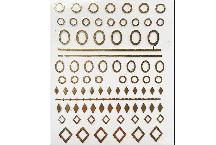 13 - Pegatinas de contorno de círculos/diamantes