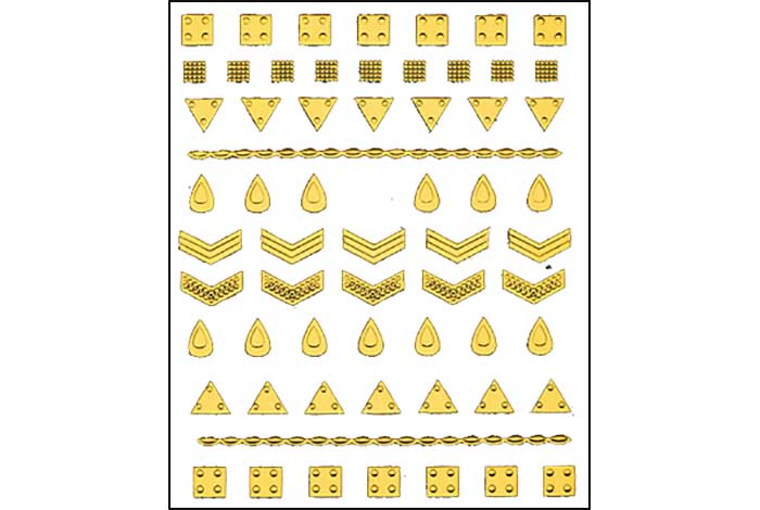 57 - Pegatinas con forma de oro macizo