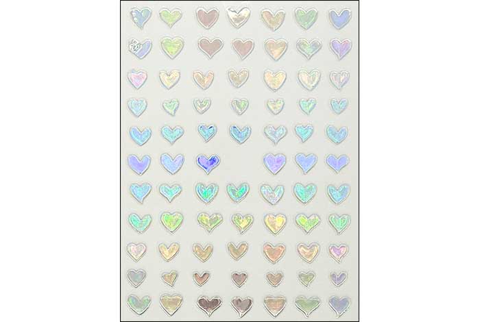 Pegatinas de uñas de corazón