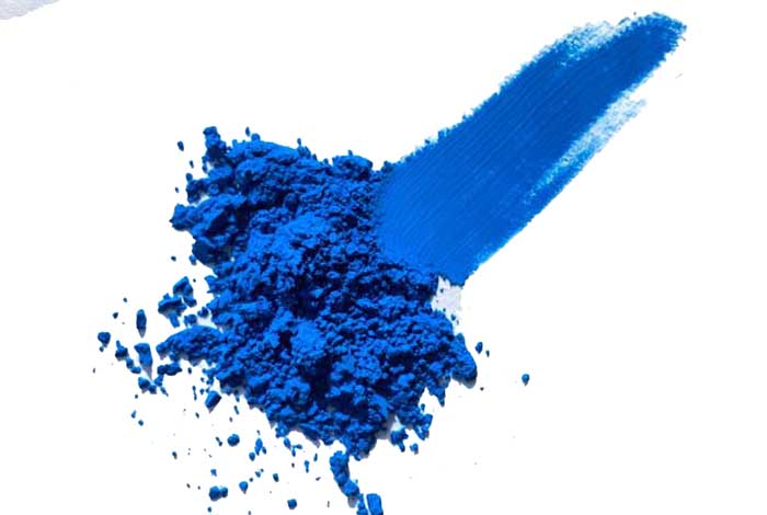 Polvo de pigmento azul neón
