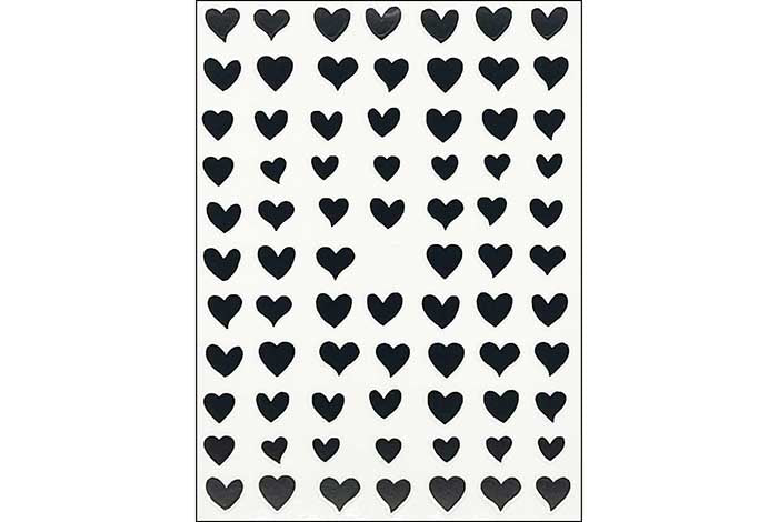 Pegatinas de uñas de corazón 