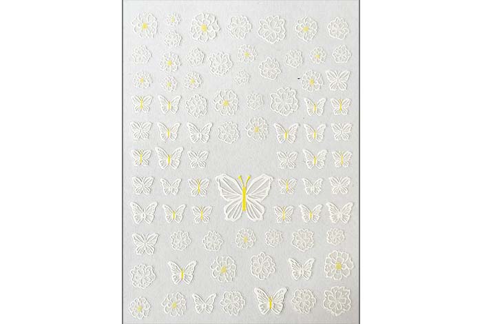 62 - Pegatinas de Mariposas Blancas 