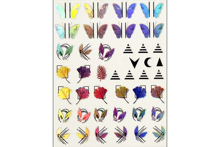 14 - Pegatinas holográficas de mariposas de colores 