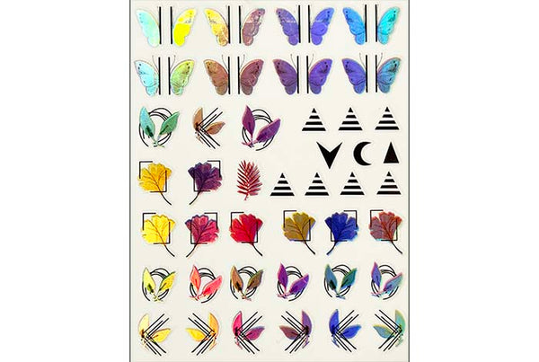 14 - Pegatinas holográficas de mariposas de colores 
