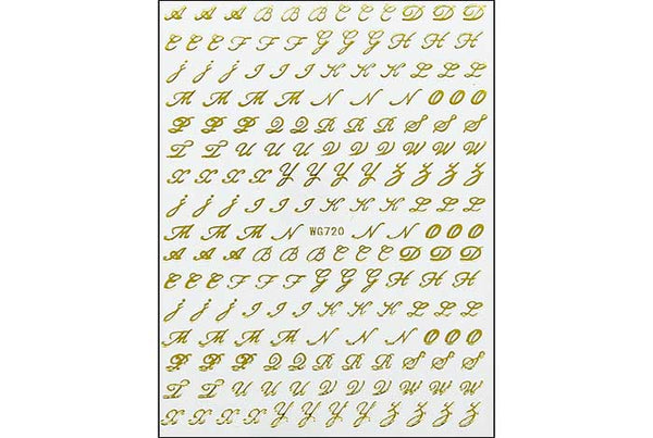 38 - Pegatinas de letras cursivas 