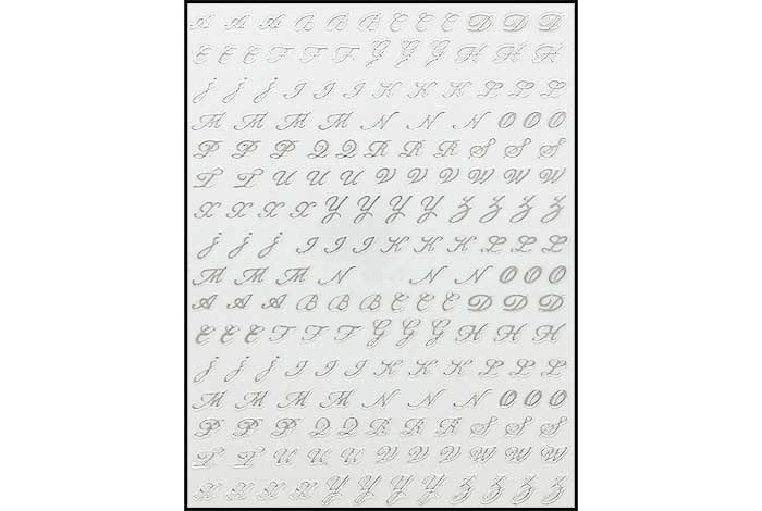 38 - Pegatinas de letras cursivas 