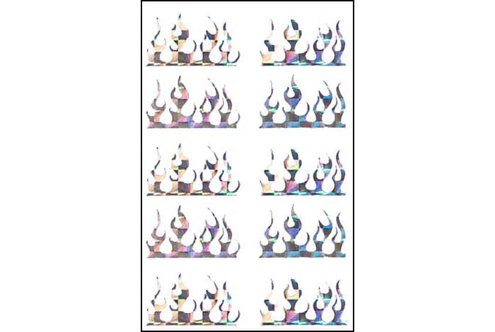 36 - Pegatinas holográficas de llamas 