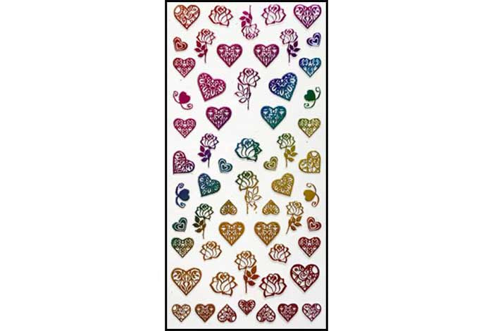 49 - Pegatinas de Rosas y Corazones 