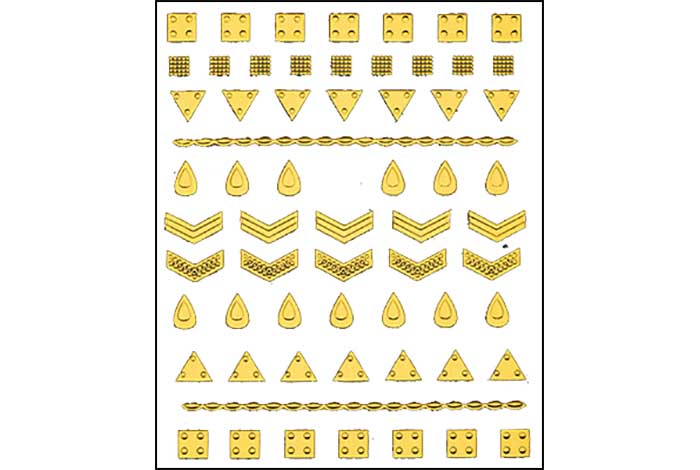 57 - Pegatinas con forma de oro macizo 