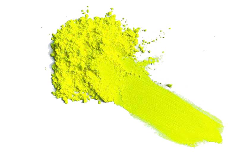 Polvo de pigmento amarillo neón 