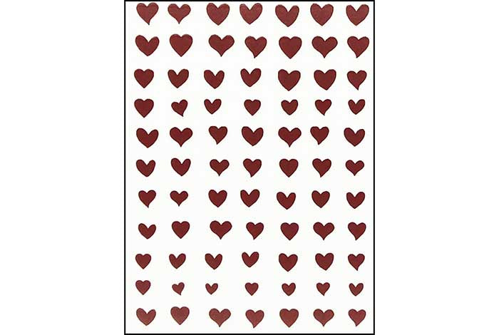 Pegatinas de uñas de corazón 