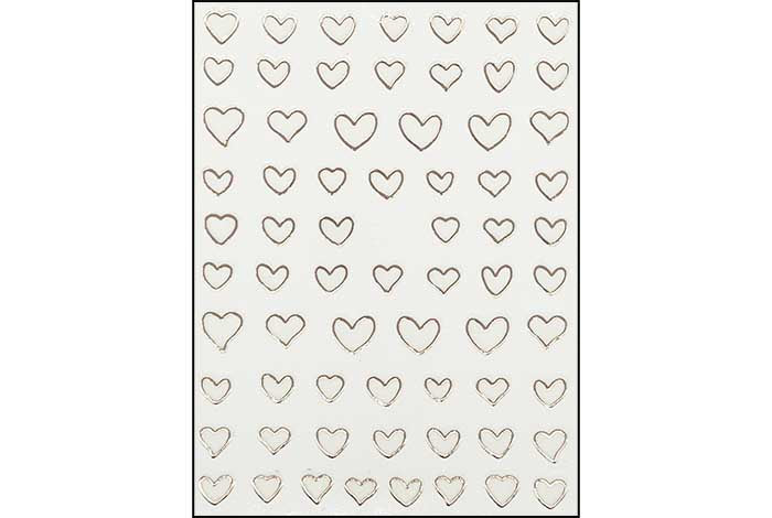31 - Pegatinas de contorno de corazón 