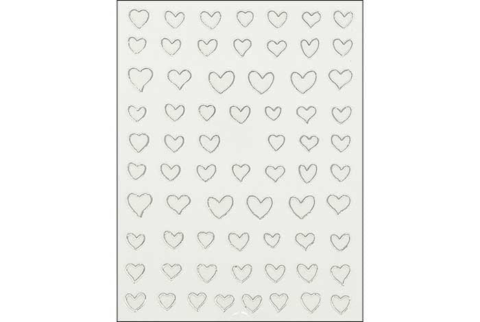 31 - Pegatinas de contorno de corazón 