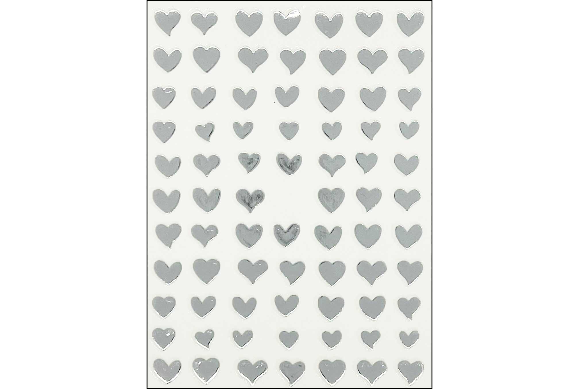 Pegatinas de uñas de corazón 