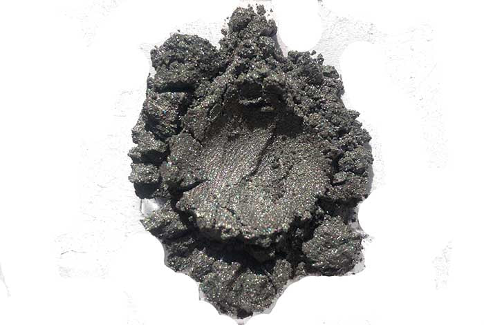 Polvo de mica negra plateada 