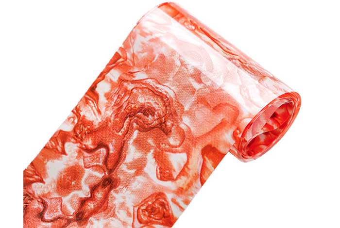 123 - Vibrant Orange Marble Foil